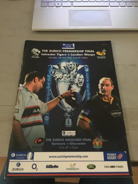 2005 Leicester V London Wasps Zurich Premiership Final Club Rugby Programme Vgc