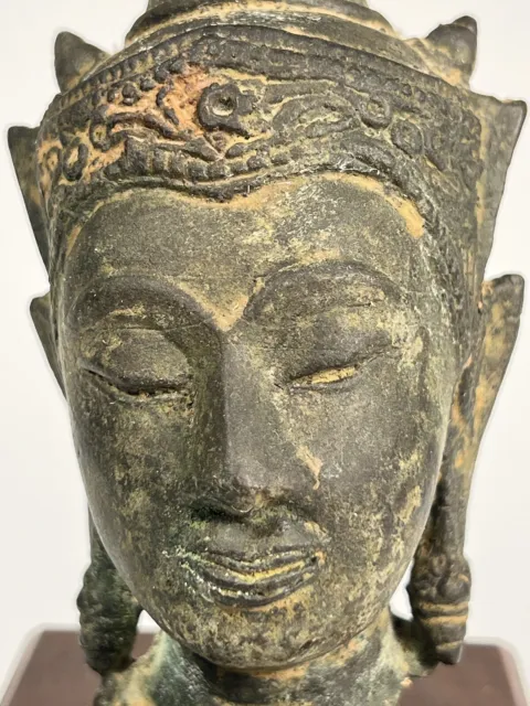 Thai Thailand Ayutthaya bronze Buddha Bronze Buddha Head ca. 18-19th century 9