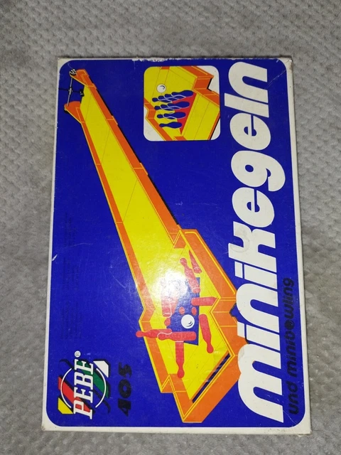 Schönes altes Kinderspiel "Minikegeln und Minibowling" von PEBE DDR