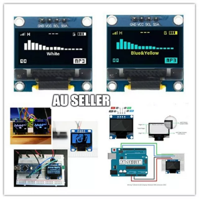 OLED Display 0.96" Inch 128x64 I2C SSD1306 Arduino Uno Mega 2560 Respberry PI