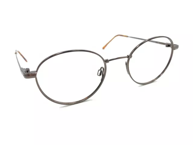 Marchon Flexon Autoflex 53 Coffee Brown Metal Round Eyeglasses Frames 48-19 140