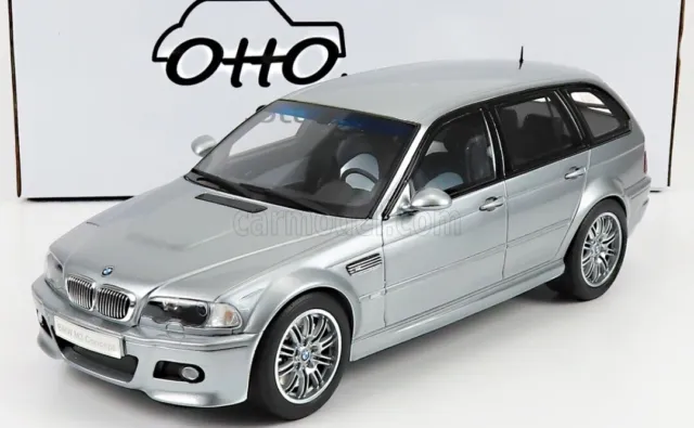 1/18 OttoMobile Tuning BMW M3 E46 gris jantes modifiées BBS RS 19