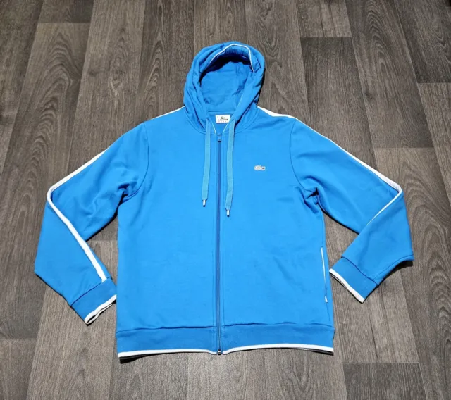 Lacoste Hooded Jacket - Medium (4) - Blue - Great Condition