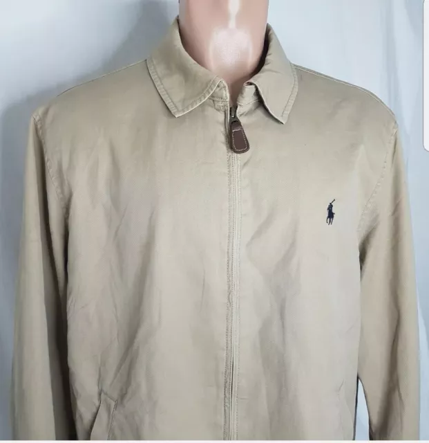 POLO RALPH LAUREN MEN Jacket Beige Cotton Size L