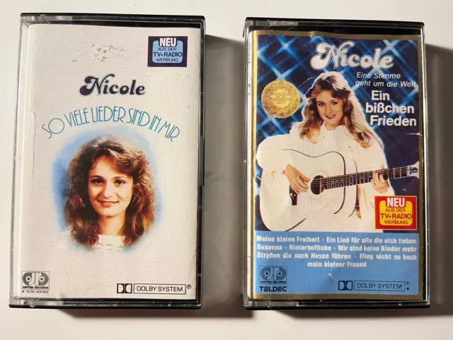 2 Original Cassetten von Nicole Dolby System  Ein bißchen Frieden