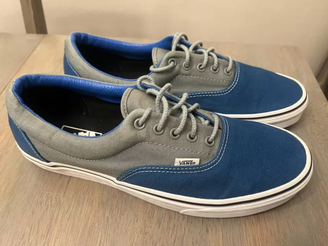 Vans Era Classic Skate Mens Size 12 Blue Gray Athletic Shoes Sneakers TB4R NICE
