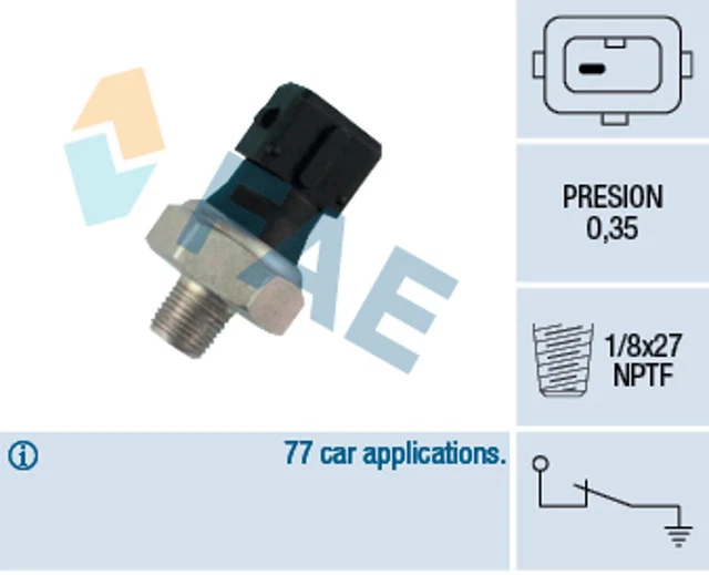 Interruttore pressione olio FAE 12470 1/8x27 NPTF per Honda Civic 6 Fastback MA MB Aerodeck