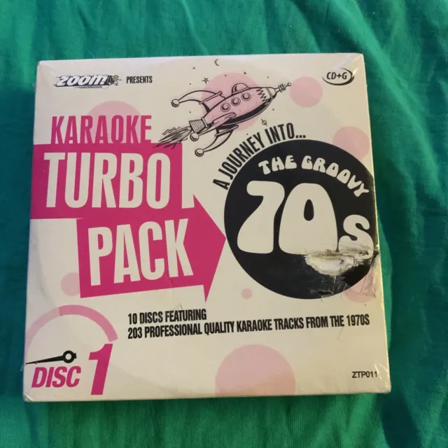 Zoom Karaoke 70s Seventies Turbo Pack - 203 karaoke tracks on 10 CD Discs NEW