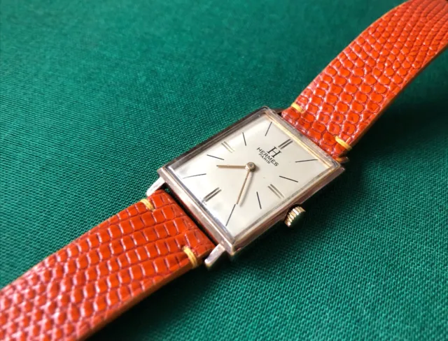 Vintage HERMES Paris Wristwatch, 24mm x 38mm, Hand Wound Movement