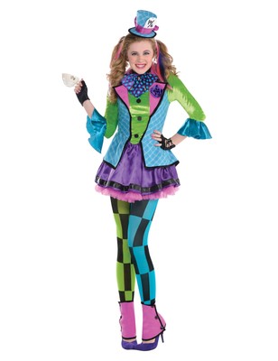 8 Pezzi Amscan Amscan Set Da Costume Da Cappellaio Pazzo Nero per Uomo 