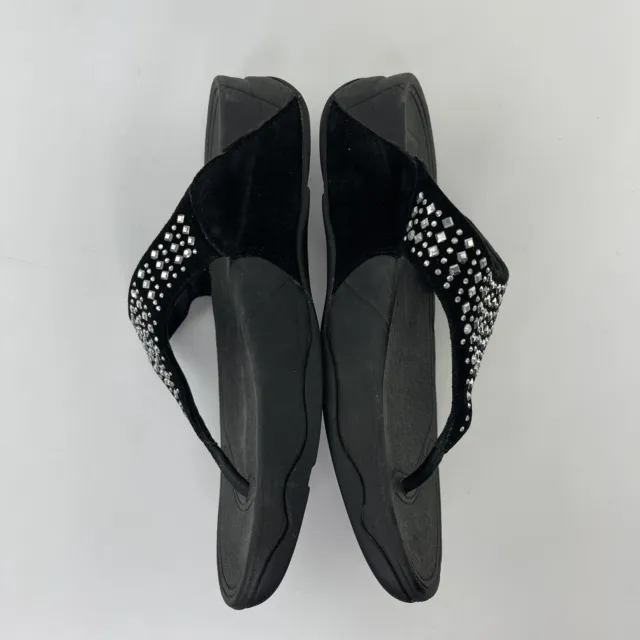 Fitflop Novy Black Suede Sandal 507-001 Women Size 7 3