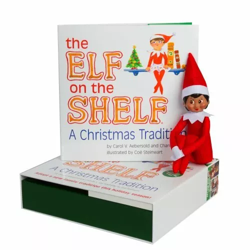 The Elf on the Shelf®: A Christmas Tradition with Brown Eyed, Dark Skin Tone Gi