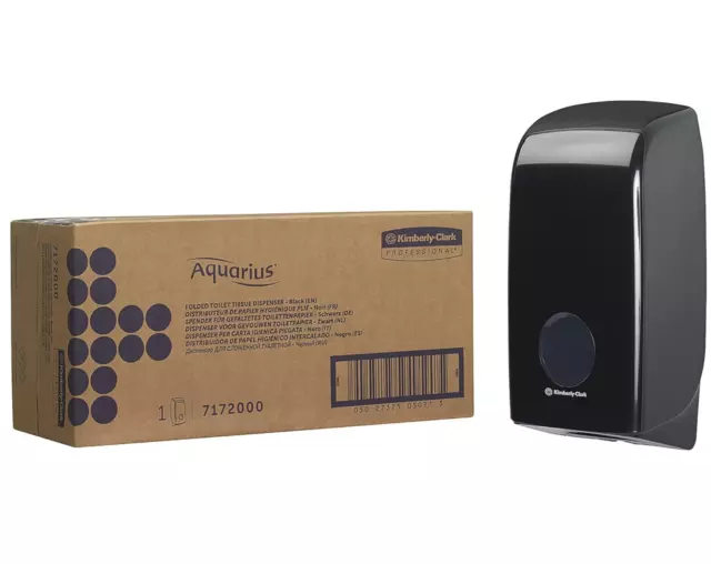 Aquarius Folded Toilet Tissue Dispenser 7172-1 x Black Single Sheet Toilet Paper