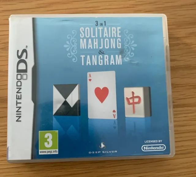 Solitaire Mahjong & Tangram Nintendo DS 2010 With Manual PEGI 3