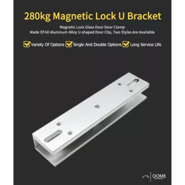 Staffa a U per serratura magnetica per magnete standard 280 kg per porta oscillante esterna Regno Unito