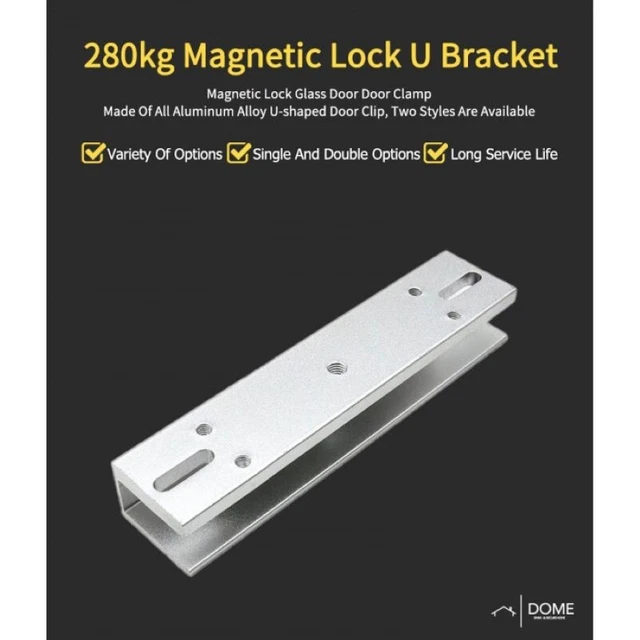 Staffa a U per serratura magnetica per magnete standard 280 kg per porta oscillante esterna Regno Unito