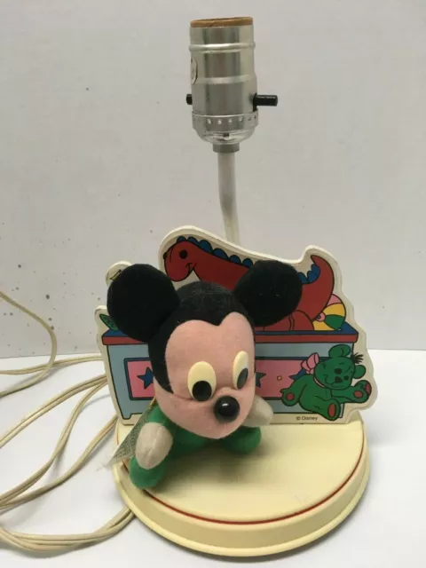 MICKEY MOUSE Plush Disney Baby Toddler Nursery Table Lamp DOLLY Toy Company