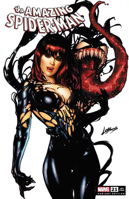 AMAZING SPIDER-MAN #21 (LOBOS EXCLUSIVE VENOM/MJ VARIANT) COMIC BOOK ~ Marvel