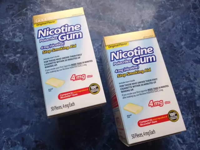 GOMA DE NICOTINA GoodSense 4 mg para dejar de fumar sabor original 50 piezas (100 TOTAL)