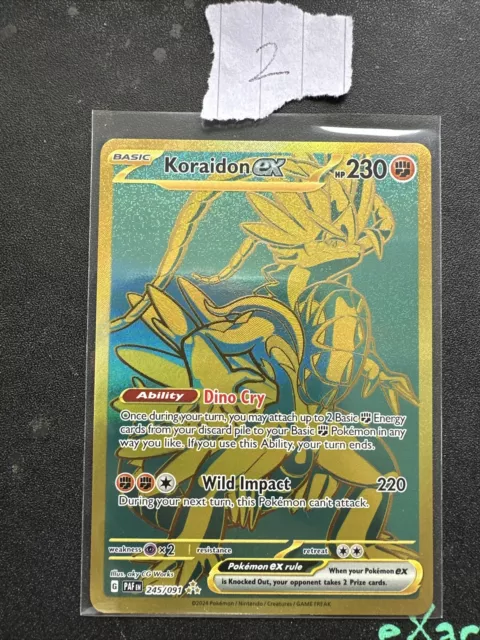 Pokémon TCG Koraidon Ex Scarlet & Violet: Paldean Fates 245/091 Holo Hyper Rare