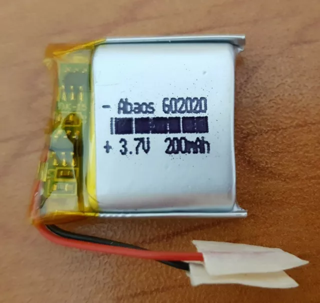 3.7 V 200 mAh 602020 Lipo Li-Polymer Batterie pour casque, .... neuf