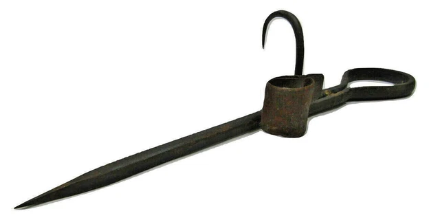 Wrought Iron Sticking Tommy Miner's Candlestick Unbranded Mining Candle Holder