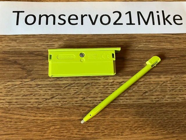 Authentic OEM Nintendo DS Lite Lime Green Slot 2 GBA Port Cover USG-005 & Stylus