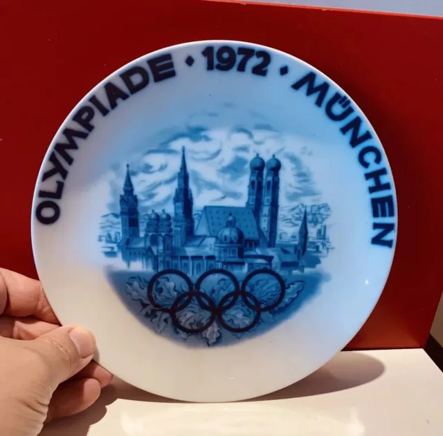 1972 OLYMPIADE MUNCHEN Plate - Munich Olympics Bavaria Germany Perfect Rare!