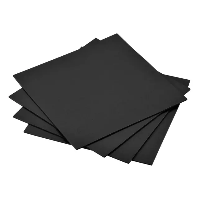 Negro EVA Espuma Hojas 10 x 10" 3mm Grosor para Manualidades DIY Proyectos, 4pzs