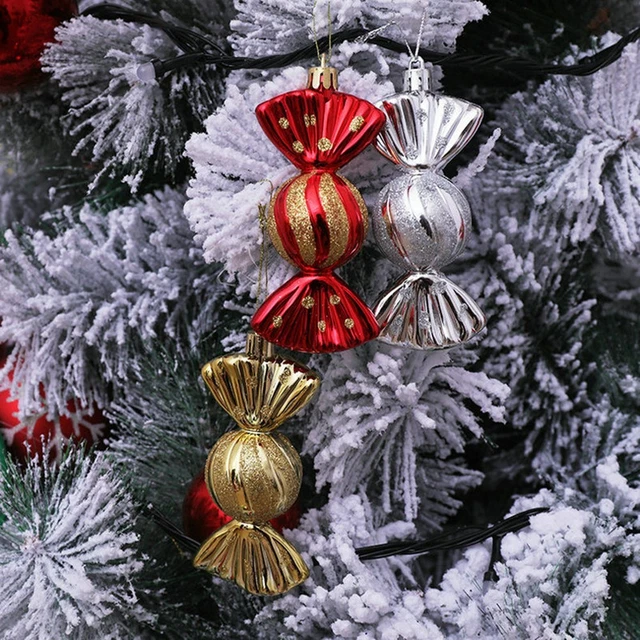 Adornos Navidad Caramelos Caramelos Colgante Mini Decoraciones Fiestas Coloridas