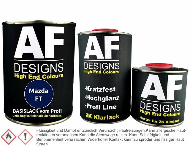 Kit Peinture Carrosserie TRISTARcolor Pour Plastique, Mazda SU Classic Red, Avec Apprêt, Base Et Vernis