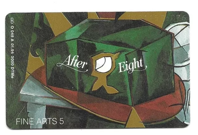 Rare / Carte Telephonique - After Eight : Chocolat Menthe Chocolate / Phonecard