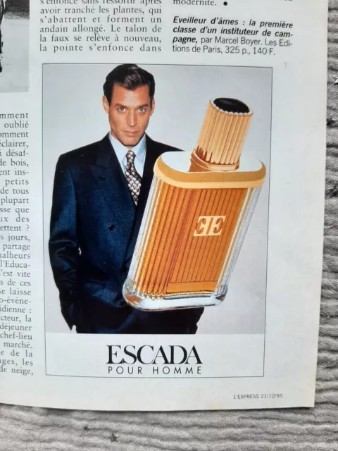 PERFUME PAPER ADVERTISING. 1995 Escada Men's - Perfume Ad $1.41 - PicClick