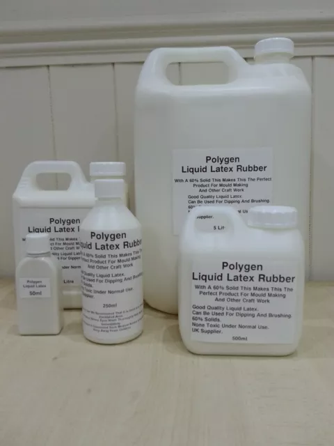 50ml - 5 litres Liquid Latex Rubber Mould Making /Dipping /Crafts/SFX SKIN SAFE