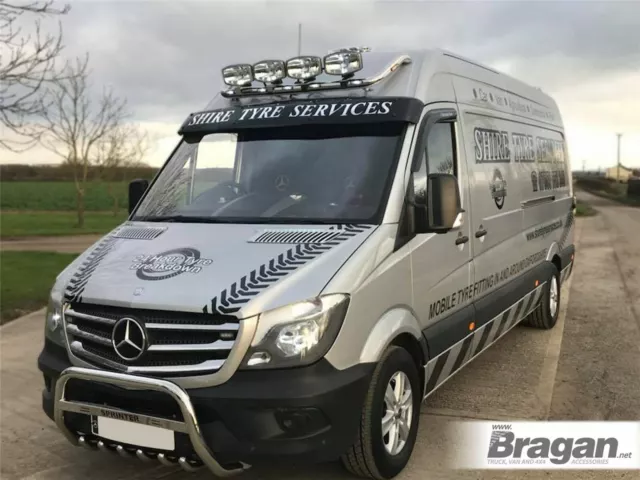 Toit Barre B1 + Jumbo Pois + Leds Pour Mercedes sprinter 2014 - 2018 Avant Haut