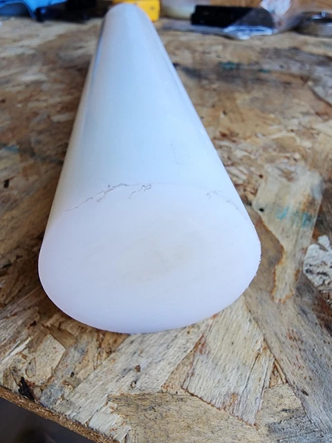 Hdpe White Round Rod 2.00" Diameter x 12" Long