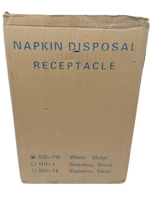 Hospeco - GID-HOSND-1W ND-1W White Metal Feminine Hygiene Receptacle