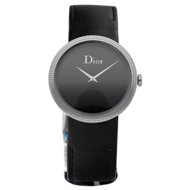 MONTRE FEMME CHRISTIAN Dior CD042110 acier cuir noir noir 33 mm