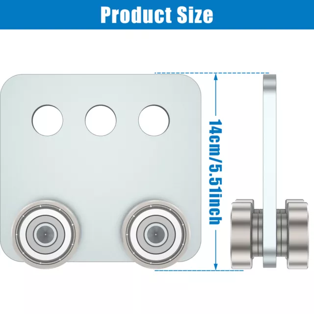 2Pcs 4 Wheel Trolley Rollers Trolley Assembly Rollers Kit Sliding Door sdqVZ MK