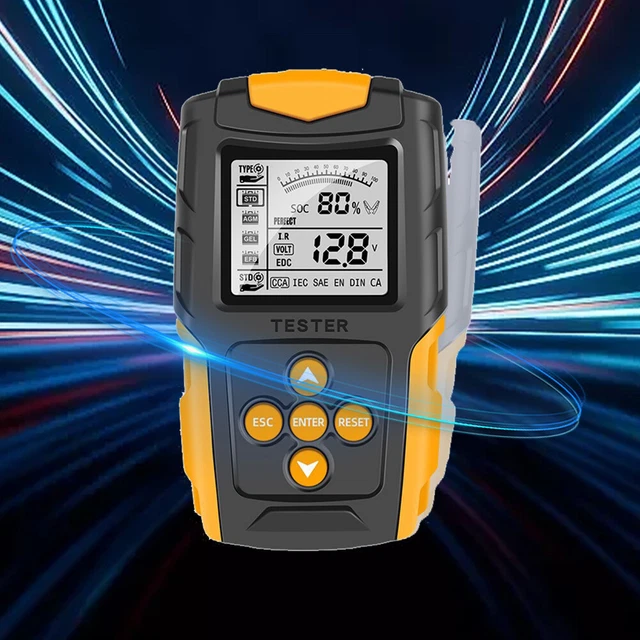 Tester batteria auto 12 V/24 V display digitale strumento diagnostico auto per batterie auto