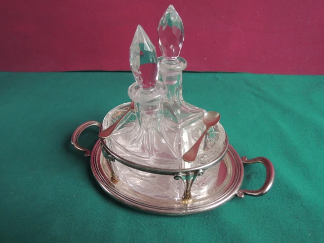 Olio  Aceto -Pepe Sale -Argento 800 -Stile Style  Inglese -Silver  Tavola Posata
