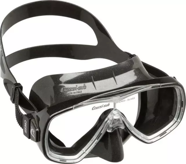 Maschera Cressi Sub Onda Black Pesca Apnea Snorkeling Mare Vetro Mask Vetro Unic