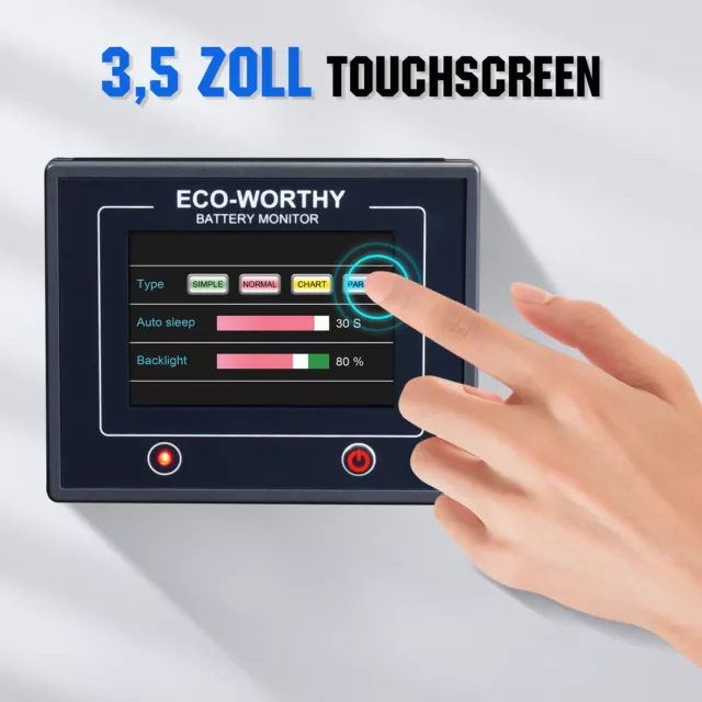 0-100V Digital LCD Batterie Monitor Berührbarer Kapazität Voltmeter Analyser 2