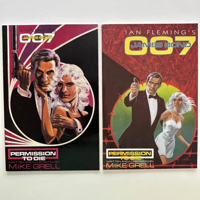 Ian Fleming's James Bond 007 Permission to Die #1 & 2 by Mike Grell 1989
