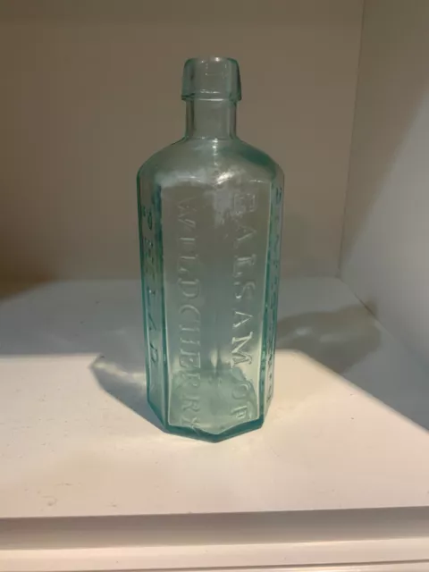 Antique 1860's Dr Wistar's Balsam of Wild Cherry Paneled Quack Medicine Bottle