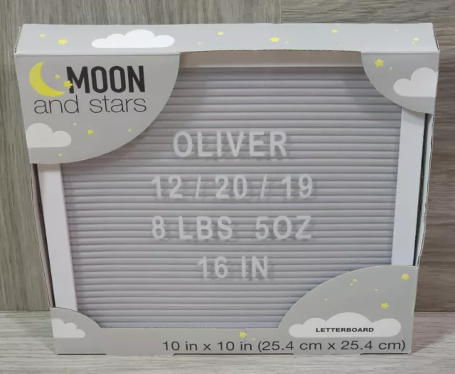 Moon & Stars Children's Room Letterboard