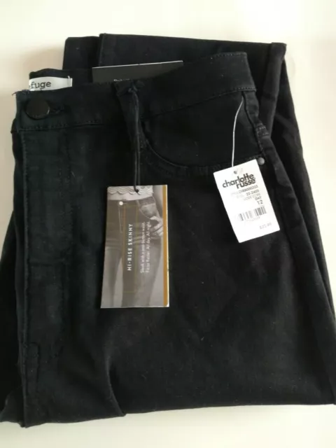 Refuge Charlotte Russe NWT Hi Rise Skinny Black Jeans, Size 12