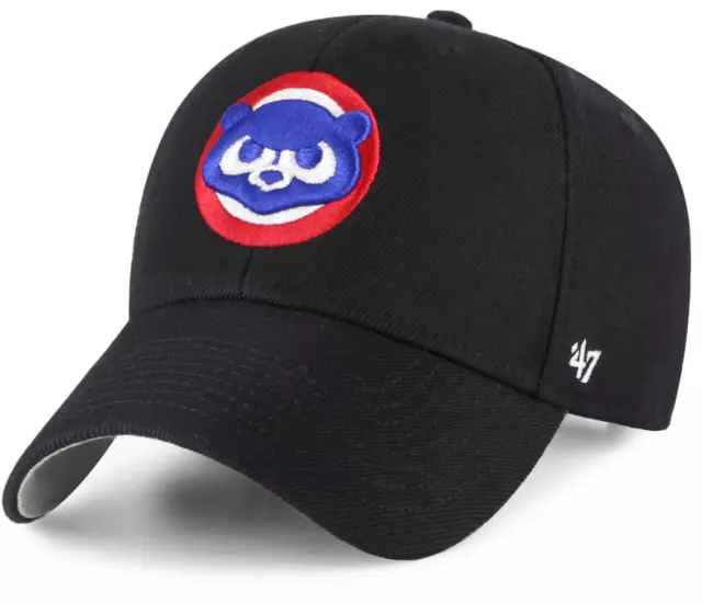 Chicago Cubs 47 Brand MVP Black Baseball Cap