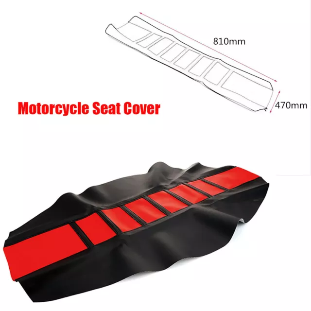 Durable Gripper Soft Motorcycle Seat Cover Rib Skin Rubber Protector Dirt Bike