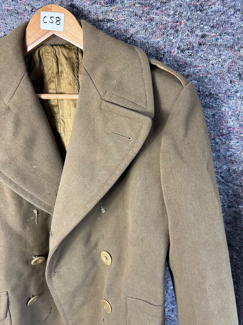 ORIGINAL WW2 BRITISH Army Officers Private Purchase Jeep Greatcoat - 38 ...